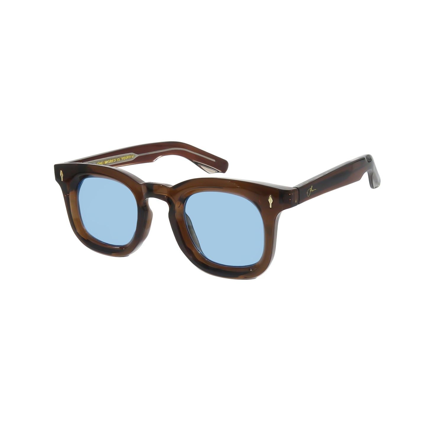 ACE - BROWN ON BLUE