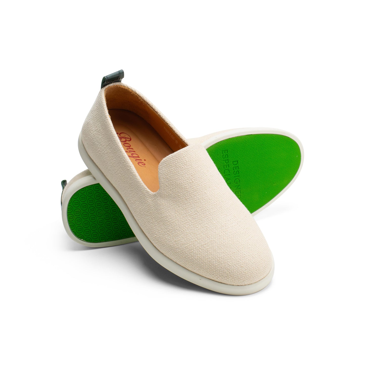 BOUGIES WHITE ON GREEN CANVAS