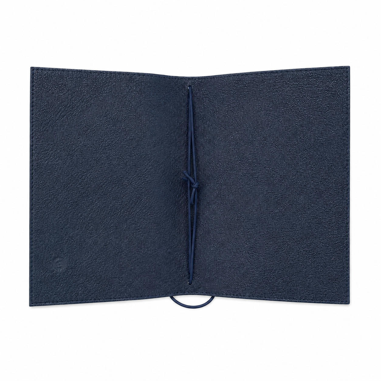 BLACK OSTRICH NAVY INSIDE A6 NOTEBOOK COVER