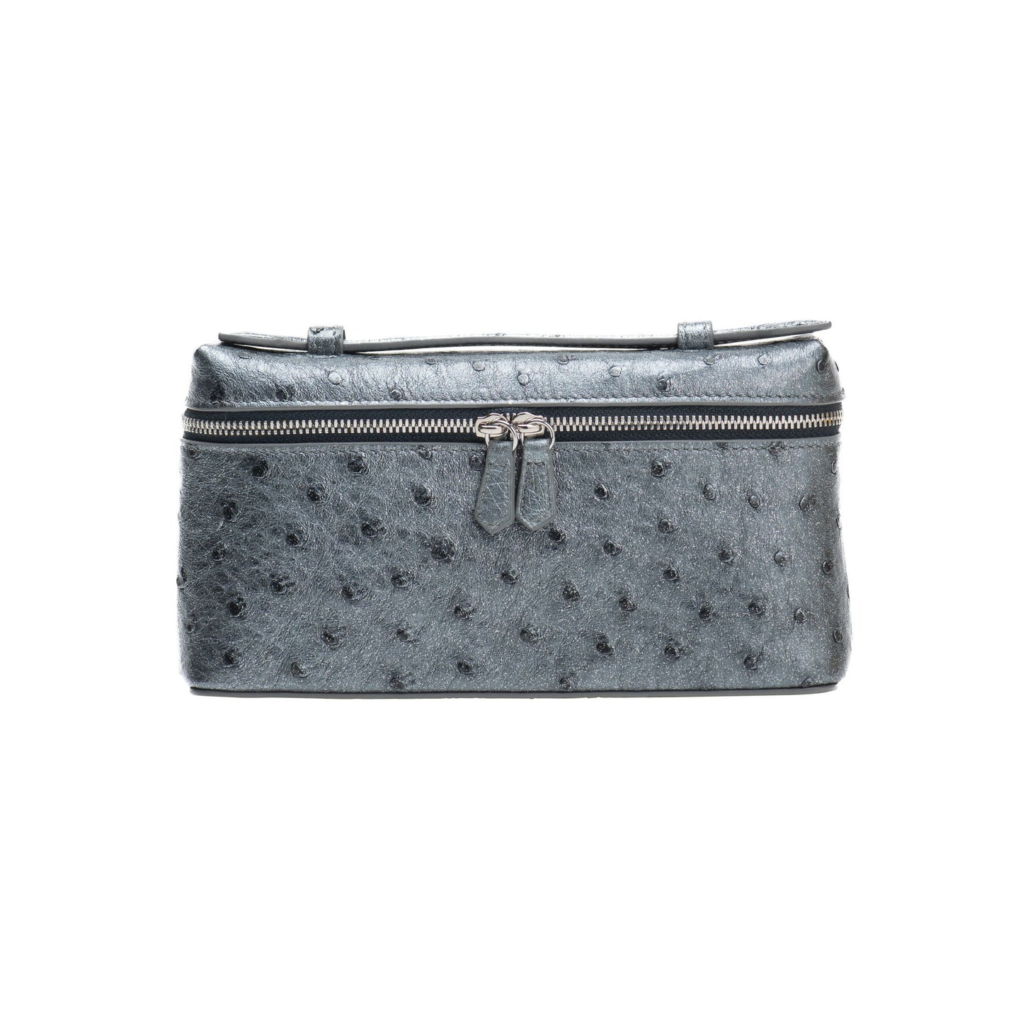 LORO STYLE BAG - SILVER BLACK OSTRICH