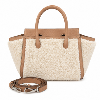 jz bag fur size 15 - light brown / lamb shearling