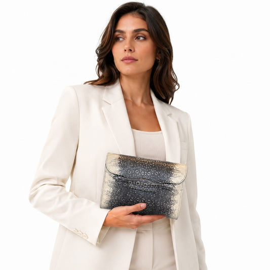 lizard salem shoulder bag size 21 - ombre