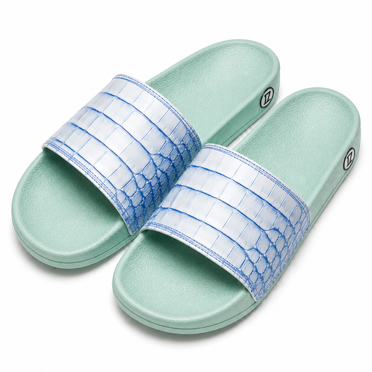 BEACH SLIPPERS - CYAN