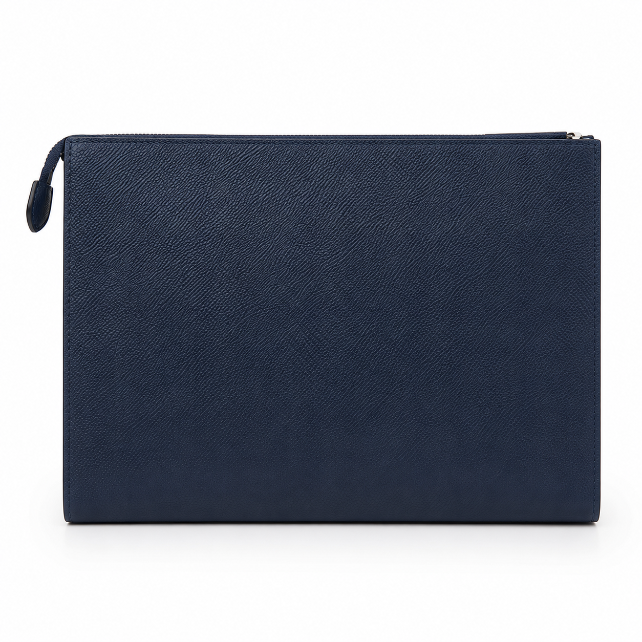 lv style zipper pouch calfskin size 25cm - blue strap