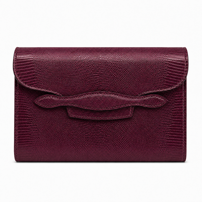 lizard salem shoulder bag size 21 - burgundy