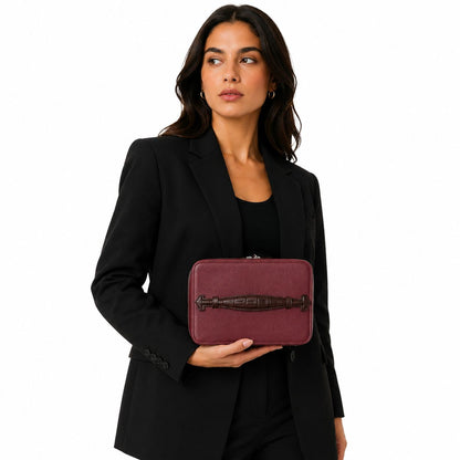 box bag - burgendy