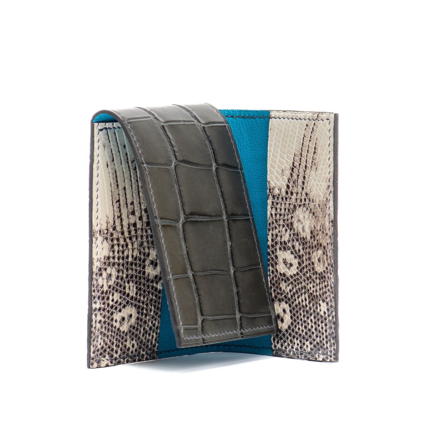 CROCO TRIFOLD GREY WITH OMBRE ON TIFFANY