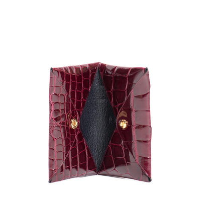 calvi - hermes style -  crocodile burgendy on black