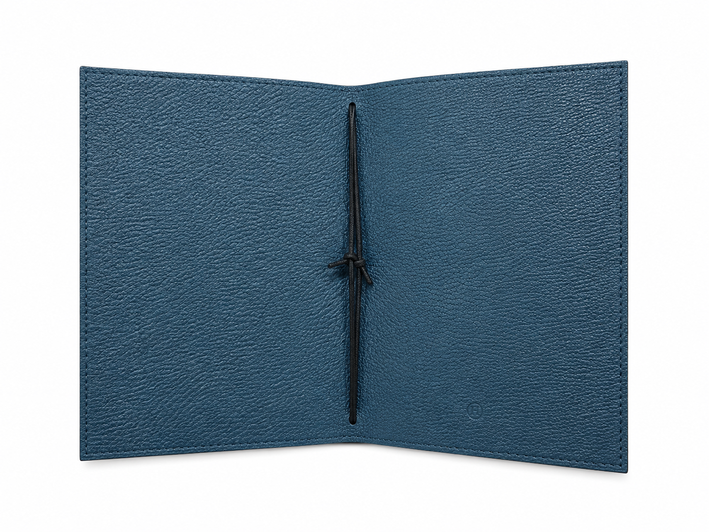 BLACK OSTRICH BLUE INSIDE A6 NOTEBOOK COVER