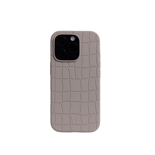 SILICONE WARM GRAY BEIGE CASE - IPHONE 16 PRO MAX