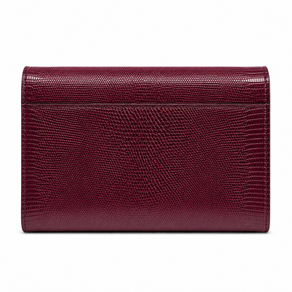 lizard salem shoulder bag size 21 - burgundy