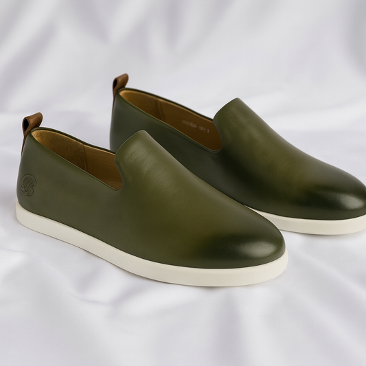 BOUGIES HARRODS GREEN GRADIENT LEATHER