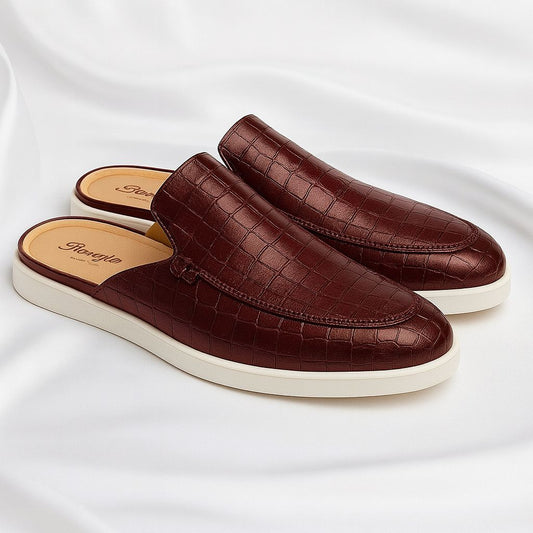 BOUGIES SLIPPER CROCO BURGENDY