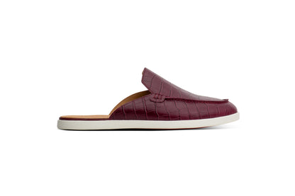 BOUGIES SLIPPER CROCO BURGENDY