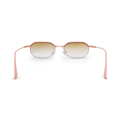 FC 2026 - 385, peach pink frame with brown gradient lenses, rear view