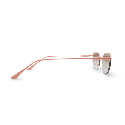 FC 2026 - 385, peach pink frame with brown gradient lenses, opposite side view