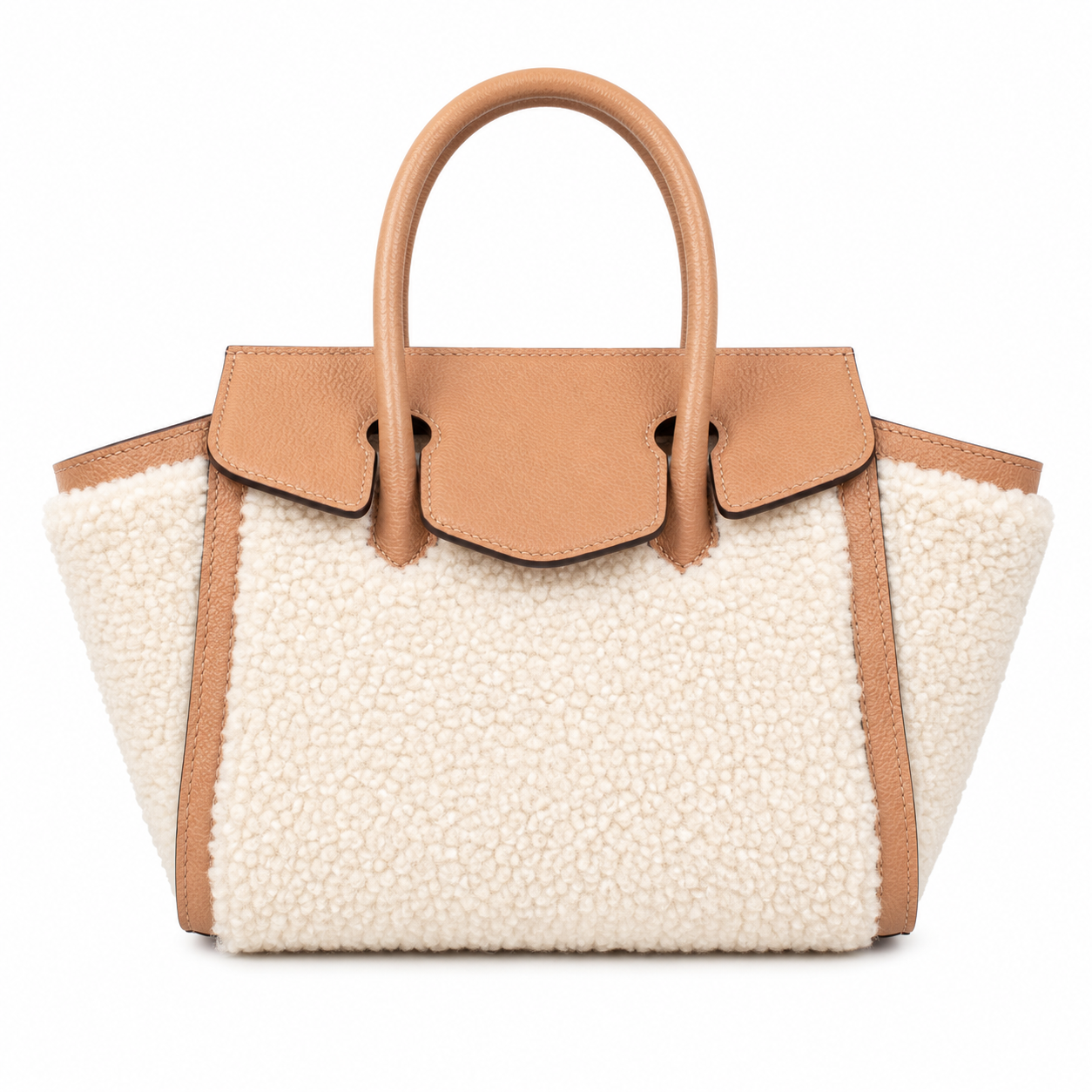 jz bag fur size 15 - light brown / lamb shearling