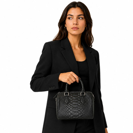 black python duffle bag size 20