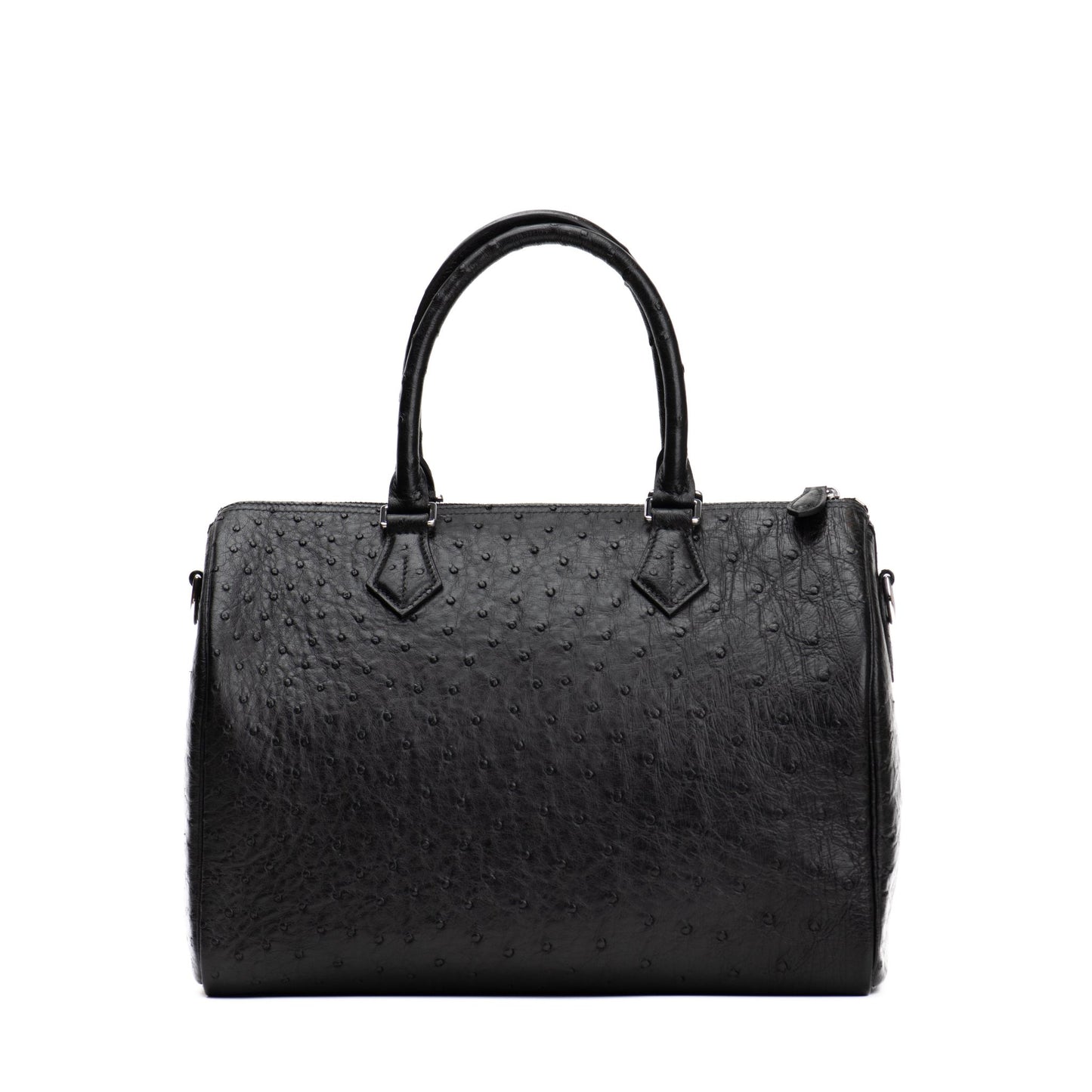 BLACK OSTRICH DUFFLE BAG SIZE 30