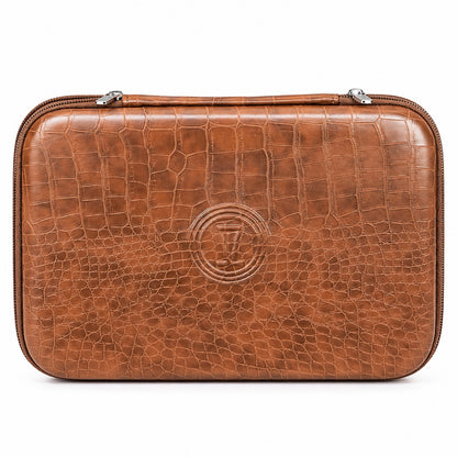 Four slot sunglasses case - Brown