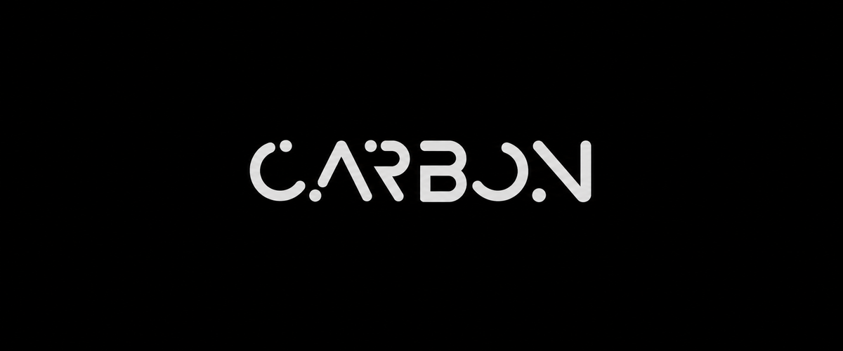 Carbon logo centered on a black wide banner