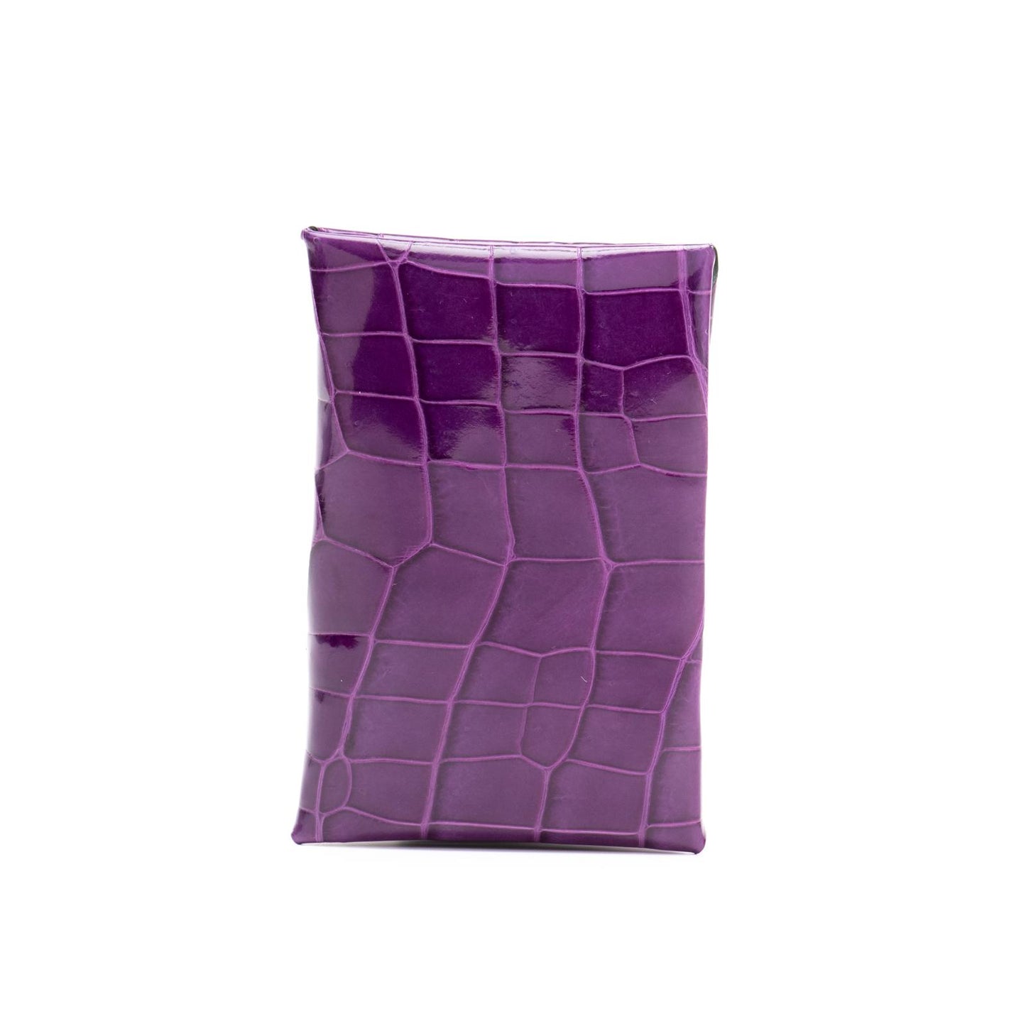 CALVI - HERMES STYLE - CROCODILE PURPLE ON BLACK