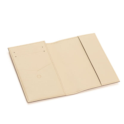 BERENILE LEATHER PASSPORT COVER WITH BASEBALL STITCHING