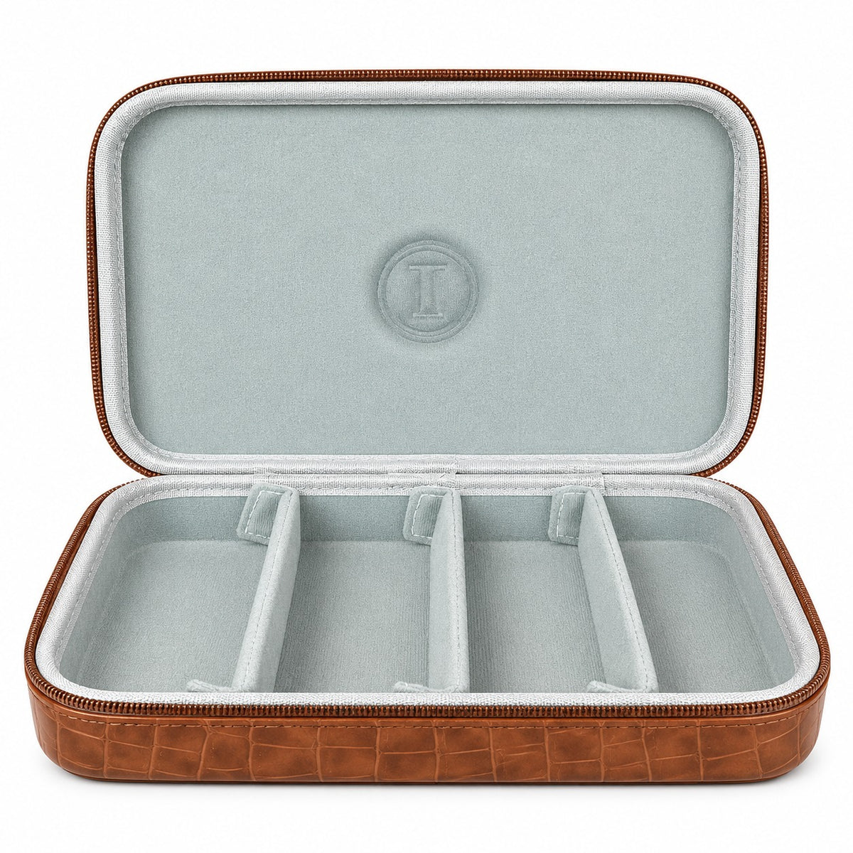 Four slot sunglasses case - Brown