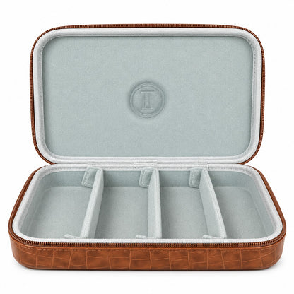 Four slot sunglasses case - Brown