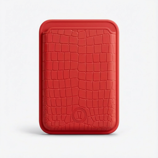 RED SILICON WALLET MAGSAFE