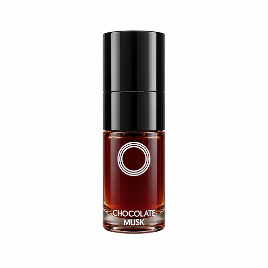 Gel Musk - Chocolate bottle on a white background