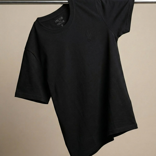 JACOB THE TAILOR - JZ SUMMER NIGHTS CREW NECK T SHIRT - BLACK